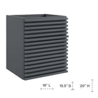 Modway Render 18" Wall-Mount Bathroom Vanity Cabinet - Grey-Drywall Friendly Mounting Cleat