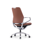 DecentLiving Standard Height-Back Office Chair - Brown-Arm rests and back recline simultaneously