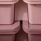 Qaba Kids Toy Storage Organizer with 6 Plastic Bins - Pink-Easy wipe down for clean
