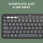 Logitech Pebble 2 Combo Wireless Keyboard & Mouse - Quiet - Portable - Customizable - Logi Bolt - Bluetooth - Graphite-Make a Big Impression on the Quiet: Let your work speak louder than your typing and clicking with the keyboard's quiet, laptop-like typing and the mouse's Silent Touch Technology 
