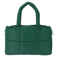 General Supply Goods + Co Overnight Puffer Tote-Soft quilted puffer design made with recycled nylon