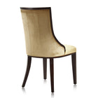 Manhattan Comfort Fifth Avenue 18.5" Traditional Velvet Upholstered Dining Chair - Antique Gold and Walnut - Set of 2-Delivered to you Fully Assembled! No Assembly Required