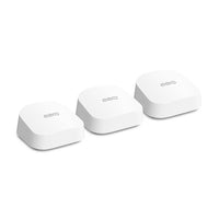 Amazon Eero 7 Mesh Wi-Fi Router-Three eero 7s support 120+ devices and 6000 sq. ft. of coverage, so there’s plenty of reliable Wi-Fi 7 performance to go around.