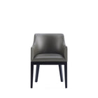 Manhattan Comfort Gansevoort 22.5" Modern Faux Leather Upholstered Dining Armchair - Pebble Grey-Weight Capacity: 300 lb