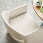 Modway Talia Performance Velvet Dining Armchair - Alabaster-Fixed Padded Seat/Backrest