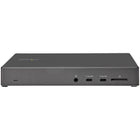 Startech 100W Triple 4K Monitor USB Type-C Docking Station - Black/Space Grey-DEPLOYMENT READY: Universal multi monitor USB Type-C docking station with no driver setup, features 2x security lock k-slots, On/Off button, 3.3ft (1m) USB-C host cable, Windows/Chrome OS support