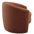 Modway Affinity Upholstered Boucle Fabric Curved Back Armchair - Rust-Non-Marking Floor Glides