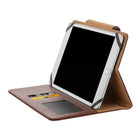 Artikl Universal Folio Vegan Leather Tablet Case Covers for 7"- 8" Tablets - Distressed Brown-Multiple viewing angles