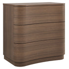 Modway Mirae 3-Drawer Curved Compact Dresser - Brushed Brown Oak-3-Drawer Compact Dresser