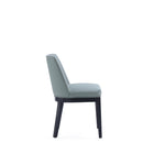 Manhattan Comfort Gansevoort 19" Modern Faux Leather Upholstered Dining Chair - Pewter - Set of 4-Seat Height: 19.5