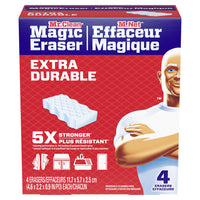Mr. Clean Magic Eraser Extra Durable - Cleaning Pads with Durafoam - 4 Pack-Mr. Clean Magic Eraser Extra Durable scrubber is 4X Stronger with DURAFOAM  Cleaning performance vs. the leading all-purpose bleach spray