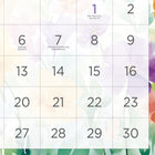 Blueline 2027 Hibiscus Monthly Wall Calendar - 8" x 11" - Bilingual-One month per sheet, one block per day