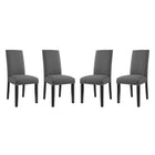 Modway Parcel Fabric Dining Side Chair - Grey - 4 Pack-Simple modern dining chair