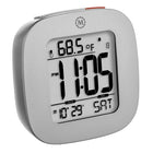 Marathon Compact Alarm Clock with Temperature and Date - Graphite Grey (CL030058GG)-Features a large high quality display with enhanced contrast for maximum legibility.