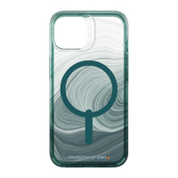 Gear4 iPhone 14/13 Gear4 D3O Milan Snap Case - Green Swirl-Eye-catching swirl/transparent design