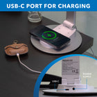 Mount-It! LED Desk Lamp with Wireless Charging - Silver/White-Product Dimensions: 14" x 7.2" x 16.5"