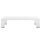 Modway Tahoe Outdoor Patio Powder-Coated Aluminum Coffee Table - White-Assembly Required
