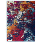 Modway Entourage Foliage Contemporary Modern Abstract Area Rug - 5 ft W x 8 ft L - Blue Orange Yellow Red-Contemporary Modern Abstract Area Rug