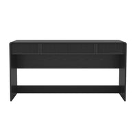 Manhattan Comfort Novara 60" Contemporary 2-Drawer Writing Desk - Black-Wood Grain Laminate Finish: Warm, natural wood look with a durable, easy-to-clean surface
