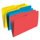 Staples Assorted Coloured File Folders - Letter Size - Primary - 25 Pack-Colour code your file system for fast access to information