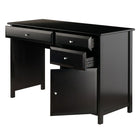 Winsome Delta Office Writing Desk, Black (22147)-Made from composite wood in a black finish