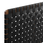 Modway Sparta Weave Wall Mount Vegan Leather Full Headboard with - Walnut Black-French Wood Cleat