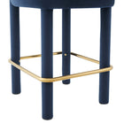 Modway Toulouse Performance Velvet Counter Stool - Midnight Blue Gold-8
