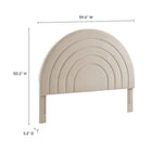 Modway Solana Arched Performance Velvet Full Headboard - Almond-6