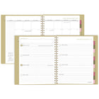 AT-A-GLANCE 2027 Medium Weekly/ Monthly Planner - 8-½" H x 6" W - Badge Geo - Bilingual-13 months of weekly/monthly planning