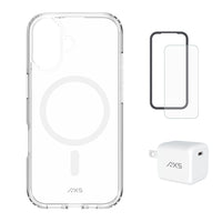 AXS Starter Kit - Ultra Clear Case, Screen Protector & 30W Charger for iPhone 17-Drop-tested, scratch resistant phone case with shock absorbing air pockets 