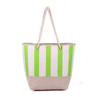 Karla Hanson Women's Nautical Canvas Tote Bag - Green-Foldable Canvas Tote Bag
