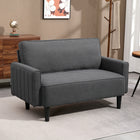 HOMCOM Loveseat Sofa - Dark Grey-High-density foam supports long hours of sitting