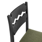 Modway Jax Oak Wood Bar Stool With Wavy Razor Back and Cushion - Black Sage-9
