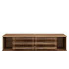 Modway Render 60" Wall-Mount Media Console TV Stand - Walnut-Two Sliding Doors