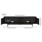 Hudson&Canal Whitman TV Stand for TV's up to 75" - Black Grain-Features easy assembly