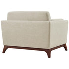 Modway Chance Upholstered Fabric Armchair - Beige-Machine Washable Covers