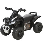 Aosom Kids Sliding Ride-On 4 Wheel ATV - Black-Foot-to-floor design, great as a sliding toy 