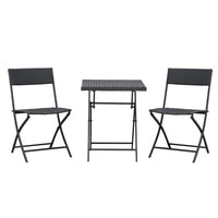 Outsunny 3 Pcs Rattan Outdoor Bistro Set - Mixed Brown-3 pieces rattan set includes 2 chairs and 1 table both for indoor and outdoor use  
