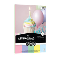 Astrodesigns 65lb Cover Paper - 8.5" W x 11" H - Pastel 5-Colour - 50 Sheets (91803-01)-Basis Weight: 65 lb./176 gsm