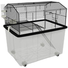 PawHut Hamster/Gerbil Cage with Wheels, Detachable Bottom, Ramp-Platform and ramp encourage daily exercise for hamsters