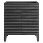 Modway Render 30" Bathroom Vanity Cabinet - Charcoal-Mid-Century Modern Style