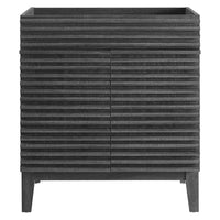Modway Render 30" Bathroom Vanity Cabinet - Charcoal-Mid-Century Modern Style