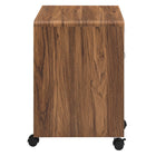Modway Transmit Wood File Cabinet - Walnut White-Metal Knobs