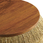 Modway Maris Seagrass and Wood End Table - Walnut Natural-Fully Assembled