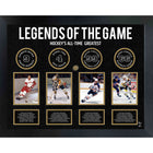 Legends of Hockey: Howe Orr Gretzky and Lemieux - Collage - Framed Print - 36" x 28"-Premium print framed