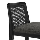 Modway Monarch Wood and Rattan Bar Stool - Black Black Gray-8