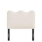 Modway Athena Stain-Resistant Performance Velvet Twin Size Headboard - Alabaster-Assembly Required