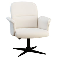 Homy Casa Swivel Conference Office Chair - Beige Fabric-Extra-thick seat cushion for full-body relaxation