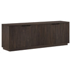 Hudson&Canal Mansfield TV Stand for TV's up to 78" - Alder Brown-Features four doors with enclosed cabinets and 4 shelves for ample storage