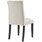 Modway Duchess Button Tufted Fabric Dining Chair - Beige-Fine Polyester Fabric Upholstery